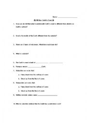 English Worksheet: Bill Nye Earths Crust