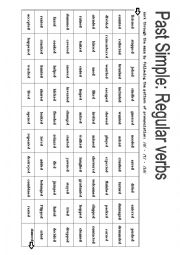 Regular verbs maze