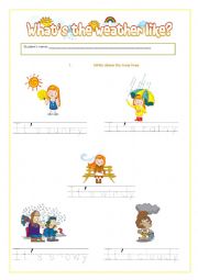 English Worksheet: the weather 2