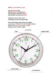 English Worksheet: CLOCK (several poems about time and questions to discuss)