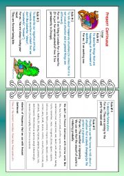 English Worksheet: Present Continuous grammar-guide with main rules, including the full list of stative verbs