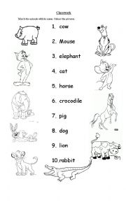 English Worksheet: Animals