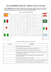 English Worksheet: confederations cup Brazil 2013
