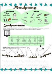 English Worksheet: Sculpting