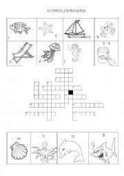English Worksheet: Summer crossword