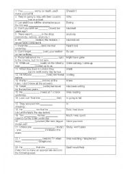 English Worksheet: All topics revision 