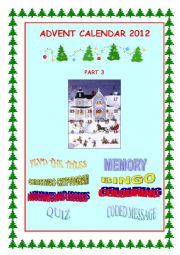 English Worksheet: Advent Calendar 