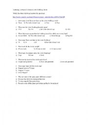 English Worksheet: Liverpools famous Liver Building clocks 