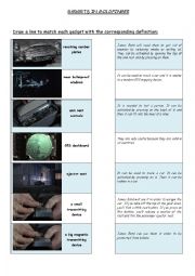 English Worksheet: Gadgets in Goldfinger