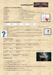 English Worksheet: New headway intermediate 4th edition unit 9 Voc