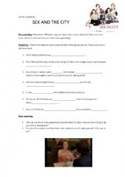 English Worksheet: Series segment Sex and The City - Speed Dating - Soulmates