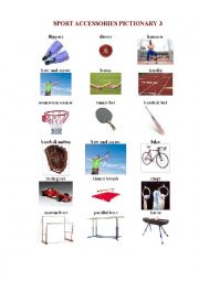 SPORT ACCESSORIES PICTIONARY 3