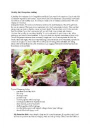 English Worksheet: healthy diet