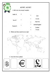 English Worksheet: Money