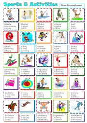 English Worksheet: Sports & Activities * multiple choice*