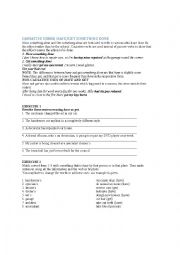 English Worksheet: causative have and get