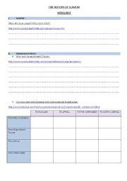 English Worksheet: slavery webquest 