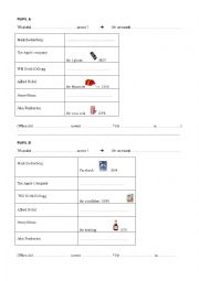 English Worksheet: inventions