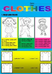 English Worksheet: CLOTHES 