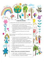 English Worksheet: Narrative writing