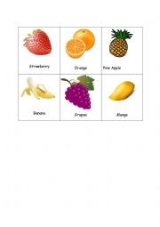 English Worksheet: Fruits