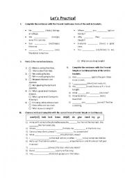 English Worksheet: Lets practice