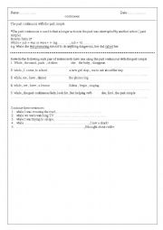 English Worksheet: Continuous