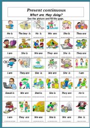 English Worksheet: Present Continuous