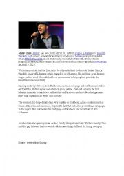 English Worksheet: Maher Zain 