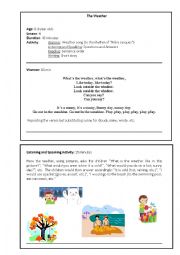 English Worksheet: Lesson Plan - The Weather