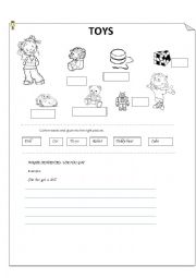 English Worksheet: MY TOYS