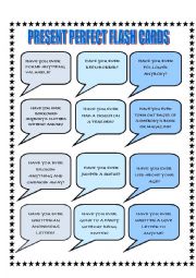 English Worksheet: present perfect