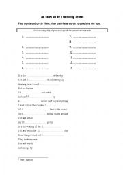 English Worksheet: As Tears Go By  by The Rolling Stones