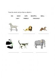 English Worksheet: Animals