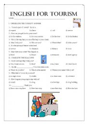 English Worksheet: English for tourism