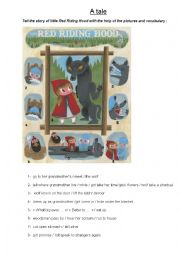 English Worksheet: A tale : Little Red Riding Hood