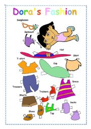 English Worksheet: Clothes cut-out
