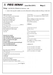 English Worksheet: Song : Just Give Me A Reason - Pink