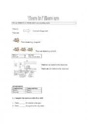 English Worksheet: There is / There are