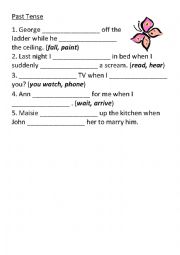 English Worksheet: Past Tense