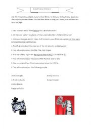 English Worksheet: The hstory of the cinema