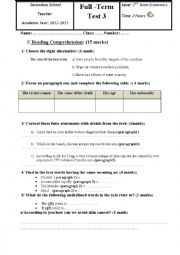 Full-Term test3 2 nd Form Economics