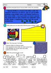 English Worksheet: Colors activity