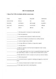 English Worksheet: Deltas Key to the Next Generation TOEFL Test Reading 5 Vocabulary Test