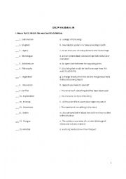 English Worksheet: Deltas Key to the Next Generation TOEFL Test Reading 6 Vocabulary Test