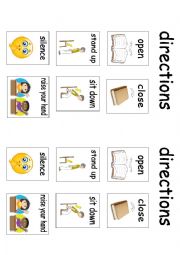 English Worksheet: Directions worksheet