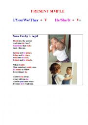 English Worksheet: PRESENT SIMPLE (a poem)
