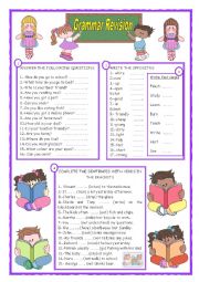 English Worksheet: GRAMMAR REVISION