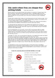 English Worksheet: City Council Parking Debate