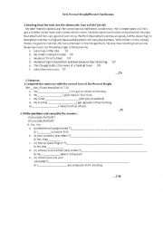 English Worksheet: Test. Present Simple/Present Continuous